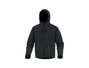 Bluza z tkaniny Softshell z poliestru, 3 warstwy laminowane, kolor Czarny, rozmiar: XXL, HORT2NNXX