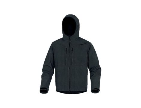 Bluza z tkaniny Softshell z poliestru, 3 warstwy laminowane, kolor Czarny, rozmiar: XXL, HORT2NNXX