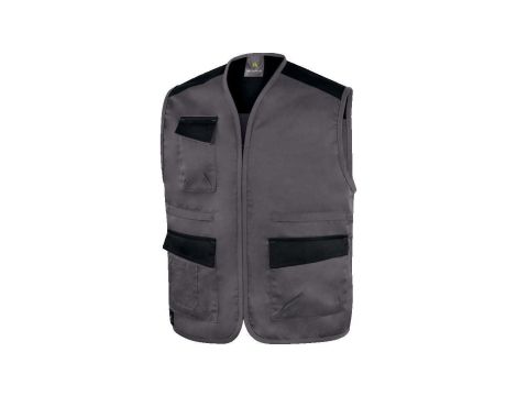 Kamizelka Mach 1 z wieloma kieszeniami, z poliestru, kolor Szary, rozmiar: 3XL, M1GI2GR3X
