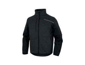 Bluza z siatki poliestrowej Softshell, z poliestru i elastanu, kolor Szaro-czarny, rozmiar: S, NAGO2GNPT