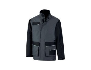 Kurtka nieprzemakalna - płótno Oxford 100 poliester membrana TPU kolor Ciemnoszary-czarny, rozmiar: 3XL, PALMAGR3X