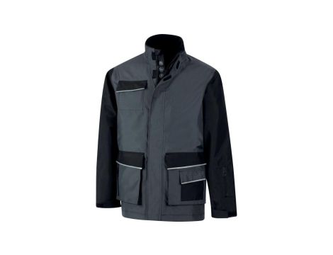 Kurtka nieprzemakalna - płótno Oxford 100 poliester membrana TPU kolor Ciemnoszary-czarny, rozmiar: 3XL, PALMAGR3X