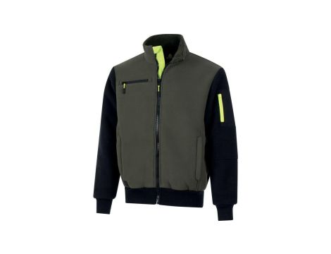 Kurtka polarowa - Polar poliester, kolor Ciemnoszary-czarny, rozmiar: XL, PORTOKAXG