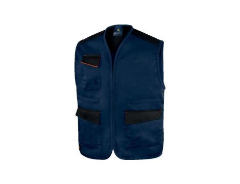 Kamizelka Mach 1 z wieloma kieszeniami, z poliestru, kolor Granatowo-pomarańczowy, rozmiar: 3XL, M1GI2BM3X