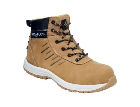 Trzewiki z nubuku skórzanego, wkładka z poliestru, podeszwa z kauczuku, kolor Beżowy, rozmiar: 43, SAGA2S3SBE43