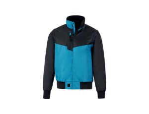 Wiatrówka 2 w 1 z poliestru Oxford powlekanego PU, odpinane rękawy, podszew. z polaru, Niebiesko-czarny, rozmiar: 3XL, RENO2BL3X