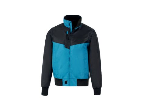 Wiatrówka 2 w 1 z poliestru Oxford powlekanego PU, odpinane rękawy, podszew. z polaru, Niebiesko-czarny, rozmiar: 3XL, RENO2BL3X