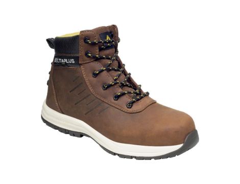 Trzewiki z nubuku skórzanego, wkładka z poliestru, podeszwa z kauczuku, kolor Brązowy, rozmiar: 47, SAGA2S3SMA47