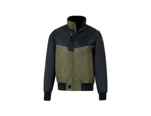 Wiatrówka 2 w 1 z poliestru Oxford powlekanego PU, odpinane rękawy, podszewka z polaru, Khaki-czarny, rozmiar: 3XL, RENO2KA3X