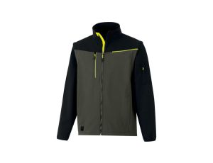 Softshell 2 w 1, 2 warstwy laminowane, kolor Khaki-czarny, rozmiar: L, SOCCIKAGT
