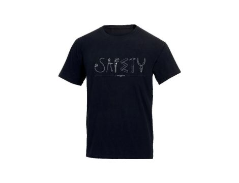 T-shirt z bawełny, kolor Czarny, rozmiar: L, SINGANOGT