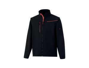 Softshell 2 w 1, 2 warstwy laminowane, kolor Czarno-czerwony, rozmiar: L, SOCCINOGT