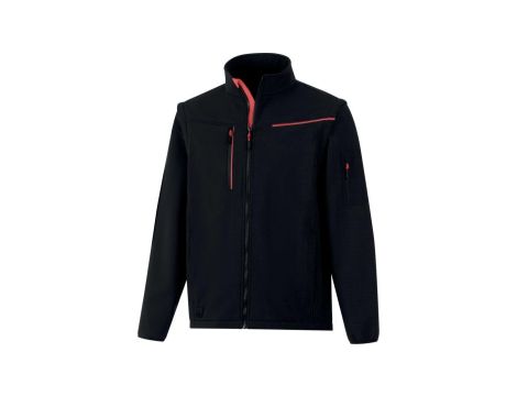Softshell 2 w 1, 2 warstwy laminowane, kolor Czarno-czerwony, rozmiar: XL, SOCCINOXG