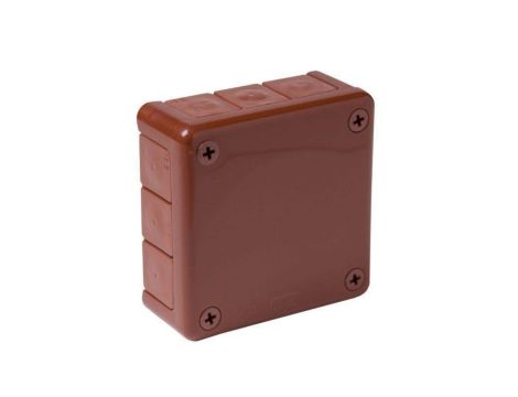 Puszka natynkowa pusta 12 wlotów VIPLAST VP-41 BRĄZOWA IP55 98x98x42mm 041-02