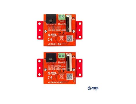 Zestaw aktywnych konwerterów do transmisji Ethernet oraz PoE ATTE xCOAX4-SET