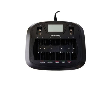 Ładowarka procesorowa do akumulatorków AA / AAA / C / D / 6F22 / 9V everActive NC-900U