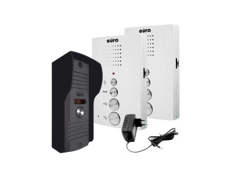 DOMOFON EURA ADP-51A3 DIFESA - 1-rodzinny, 2 unifony, interkom, biały
