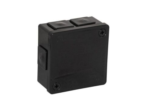 Puszka natynkowa z zaciskami 6 wlotów VIPLAST VP-22 CZARNA IP55 86x86x40mm 022-55