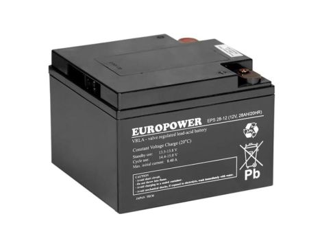 Akumulator VRLA AGM 12V 28Ah (żywotność 8-12 lat) EPS 28-12
