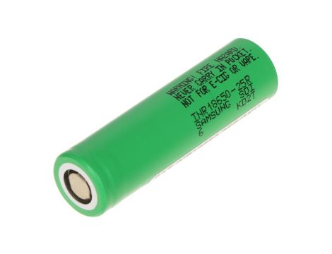 Akumulator Li-Ion 18650 2500mAh 3,6V LI-ION BAT-INR18650-25R/AKU 3.6V SAMSUNG