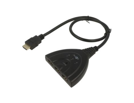 HDMI-SWITCH-05 Switch HDCP 1.4, HDMI 1.4 0,55m czarny Wej: HDMI gniazdo x3