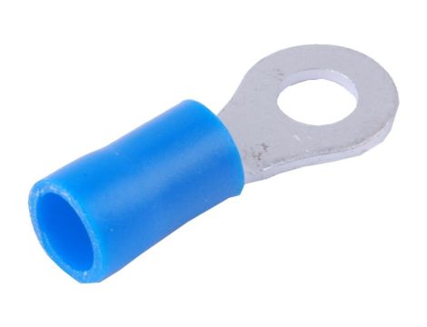 Końcówka kablowa izolowana oczkowa Cu M4 100szt niebieska OKB4