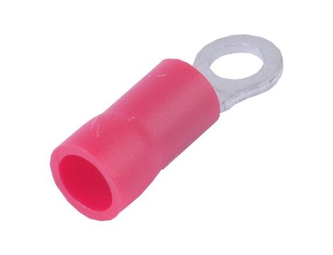 Końcówka kablowa izolowana oczkowa Cu M3 100szt czerwona OKR3