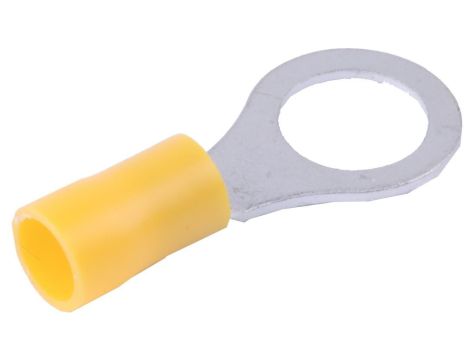 Końcówka kablowa izolowana oczkowa Cu M10 100szt żółta OKY10