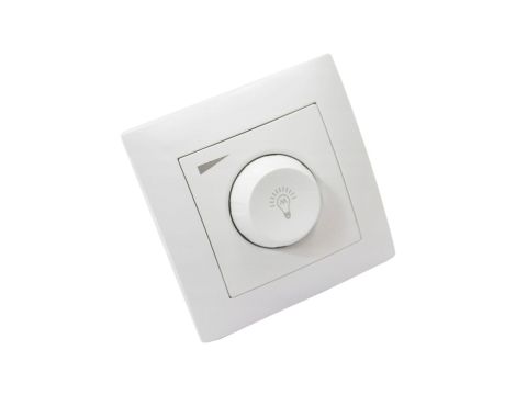 Wesa Ściemniacz obrotowy regulator uniwersalny dla żarówek klasycznych i LED 600W biały LC-36-A