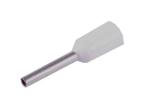 Końcówka tulejkowa izolowana 0,5mm 8 100szt biała KR005008