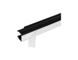 Listwa elektroinstalacyjna kanał kablowy LST czarny 15x10mm korytko z pokrywą i taśmą montażową 2-stronną / 2 m /