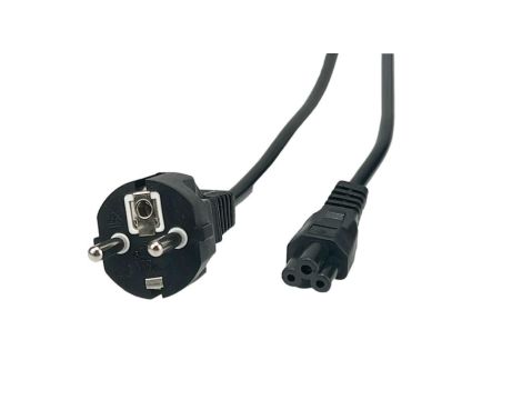 Przewód zasilający CEE7 IEC C5 koniczynka - POSAC-C5EU18 czarny 1,8m