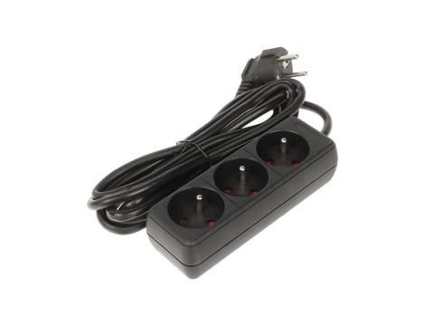 Przedłużacz 3-gniazda PR-3M-3G/B 2.8m