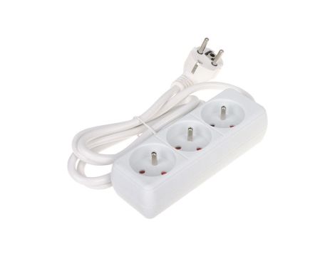Przedłużacz 3-gniazda PR-1.5M-3G/W 1.3m