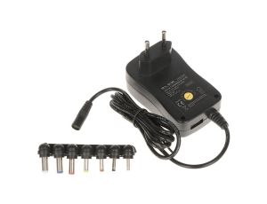 Zasilacz wtyczkowy uniwersalny 3-12V/2A/BL USB