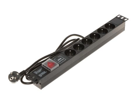 Listwa zasilająca do szaf RACK 19cali PD-6/R-SPD-1L