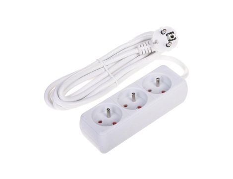 Przedłużacz 3-gniazda PR-3M-3G/W 2.8m