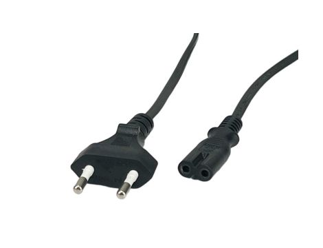 Przewód zasilający CEE7 IEC C7 radiowy - POSAC-C7EU15BK czarny 1,5m