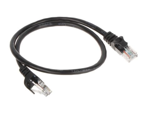 Patchcord RJ45/0.5-BLACK 0.5m