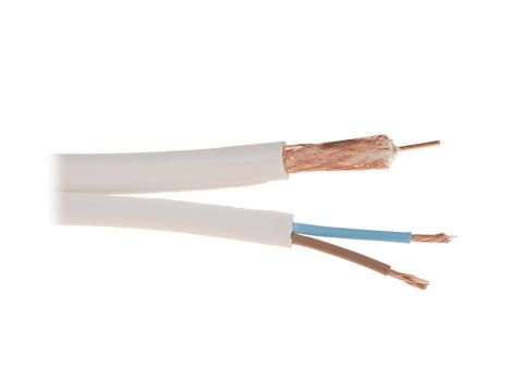 Kabel koncentryczny CCTV RG-59+2x0.75 /100m/