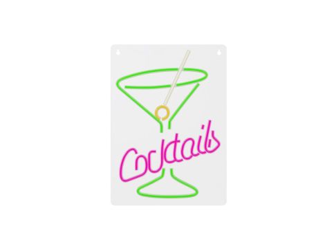 Neon PLEXI LED COCKTAILS róż zielony FPNE02X Forever Light