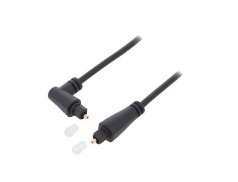TOS-X90-2.0 Kabel Toslink wtyk, Toslink wtyk kątowy 2m czarny Øzewn: 4mm