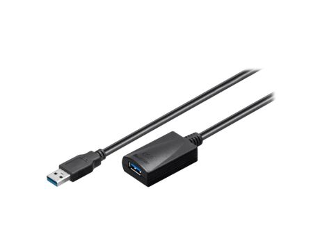 A-USB3.0-EXTENDER Kabel USB 3.0 USB A gniazdo, USB A wtyk 5m czarny 5Gbps PVC