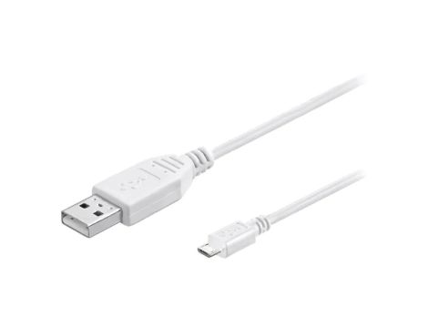 USB-MICBM-5.0 Kabel USB 2.0 USB A wtyk, USB B micro wtyk 5m biały Żyła: Cu