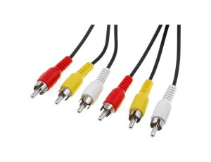 CABLE-521/10 Kabel RCA wtyk x3, z obu stron 10m Pokrycie: niklowany