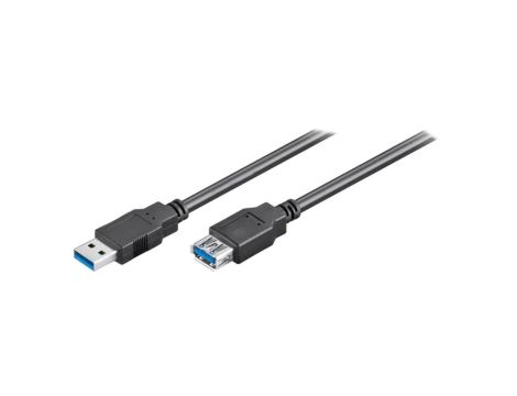 USB3.0-EXT/5BK Kabel USB 3.0 USB A gniazdo, USB A wtyk 5m czarny Żyła: Cu