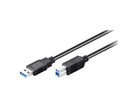 USB3.0-AB/0.5 Kabel USB 3.0 USB A wtyk, USB B wtyk 0,5m czarny
