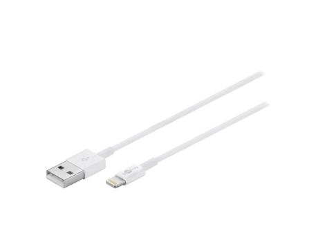 USB-LIGHT/0.5WH Kabel USB 2.0 Apple Lightning wtyk, USB A wtyk 0,5m biały