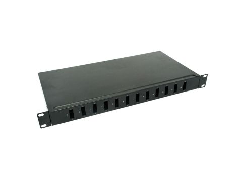 Przełącznica światłowodowa 1U/19, 24F/12xSC Duplex, czarna