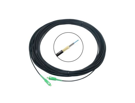 Patchcord microADSS 1J, 110 m, 3 mm, G.657A2, złącza SC/APC, Gold, zbrojony, LSOH